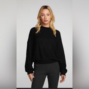 Chaser Long Sleeve Tee Womens S Black Stretch Lightweight NWT